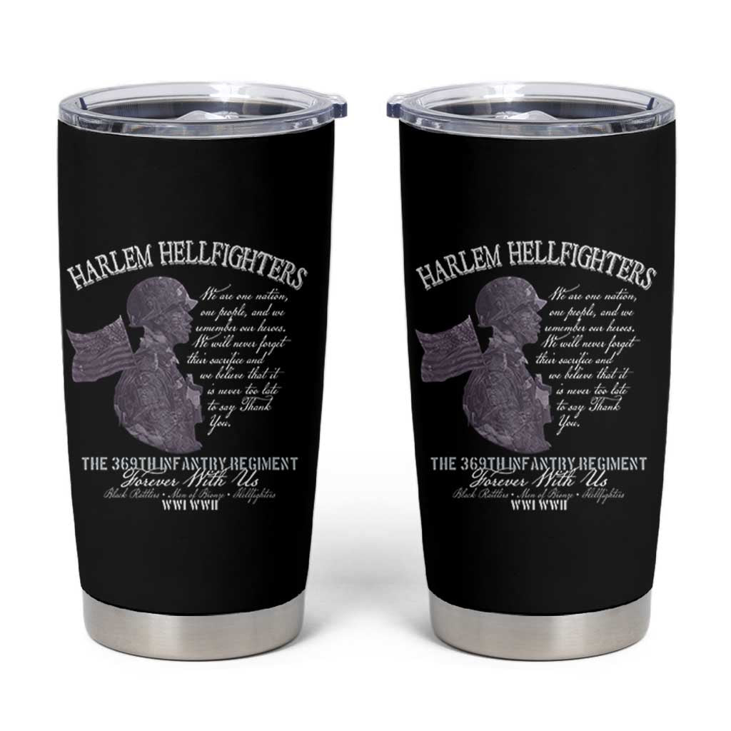 Harlem Hellfighters Tribute Tumbler Cup 369th Infantry Regiment Military Soldiers Vintage - Wonder Print Shop