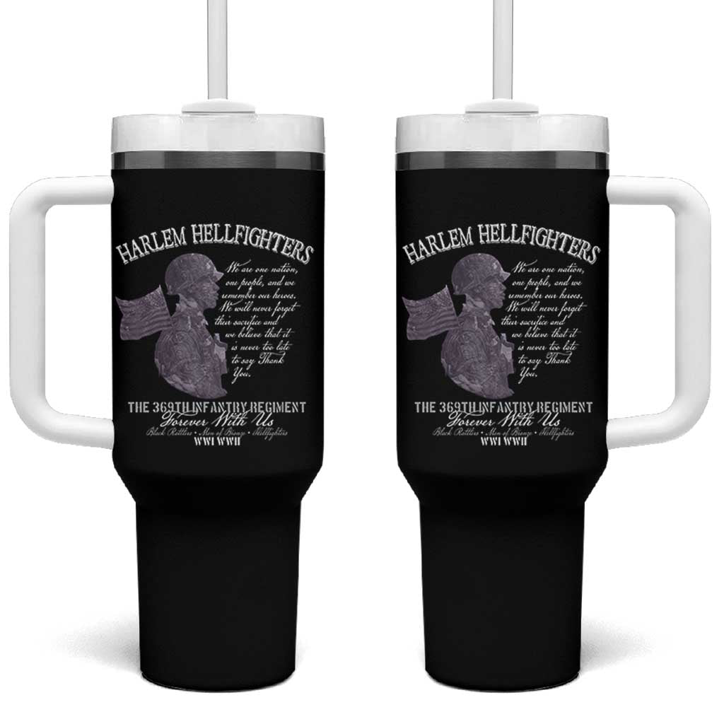 Harlem Hellfighters Tribute Tumbler With Handle 369th Infantry Regiment Military Soldiers Vintage - Wonder Print Shop