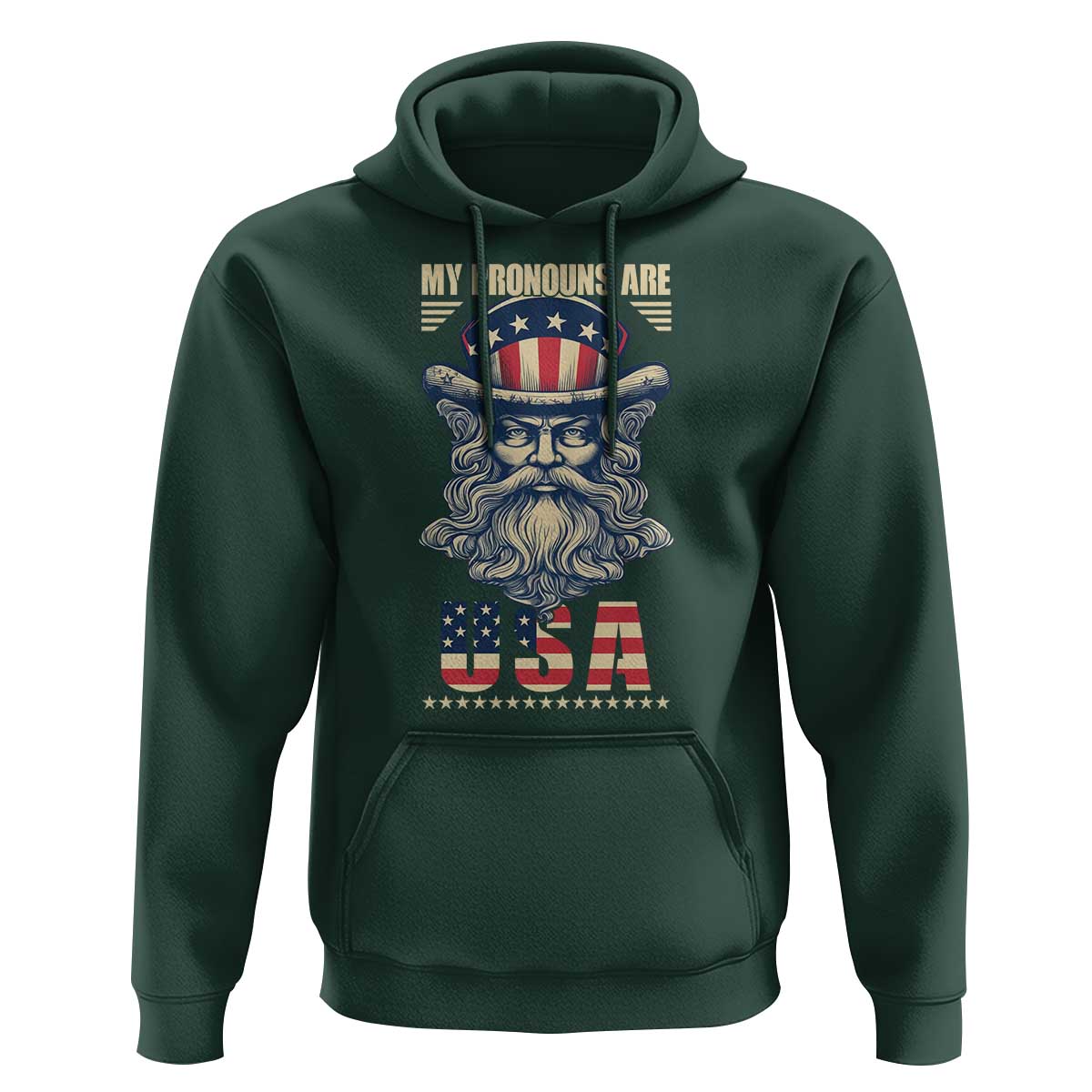 Uncle Sam Hoodie My Pronouns Are USA - Wonder Print Shop