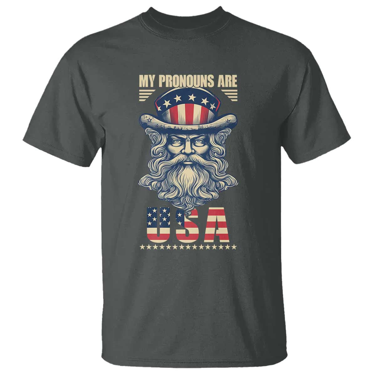Uncle Sam T Shirt My Pronouns Are USA - Wonder Print Shop