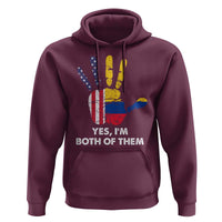 Colombian American Hoodie Yes I'm Both Of Them Flags Hand - Wonder Print Shop