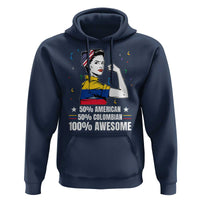 Colombian American Hoodie 50% American 50% Colombian 100% Awesome Messy Bun - Wonder Print Shop
