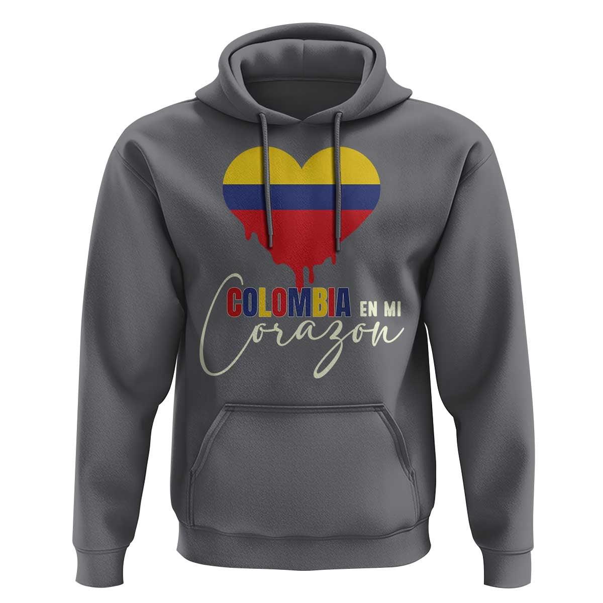 Colombia Pride Hoodie En Mi Coragon Colombian Flag Heart - Wonder Print Shop