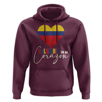 Colombia Pride Hoodie En Mi Coragon Colombian Flag Heart - Wonder Print Shop
