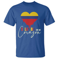 Colombia Pride T Shirt En Mi Coragon Colombian Flag Heart - Wonder Print Shop