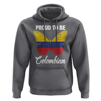Colombia Pride Hoodie Proud To Be Colombian Butterfly - Wonder Print Shop