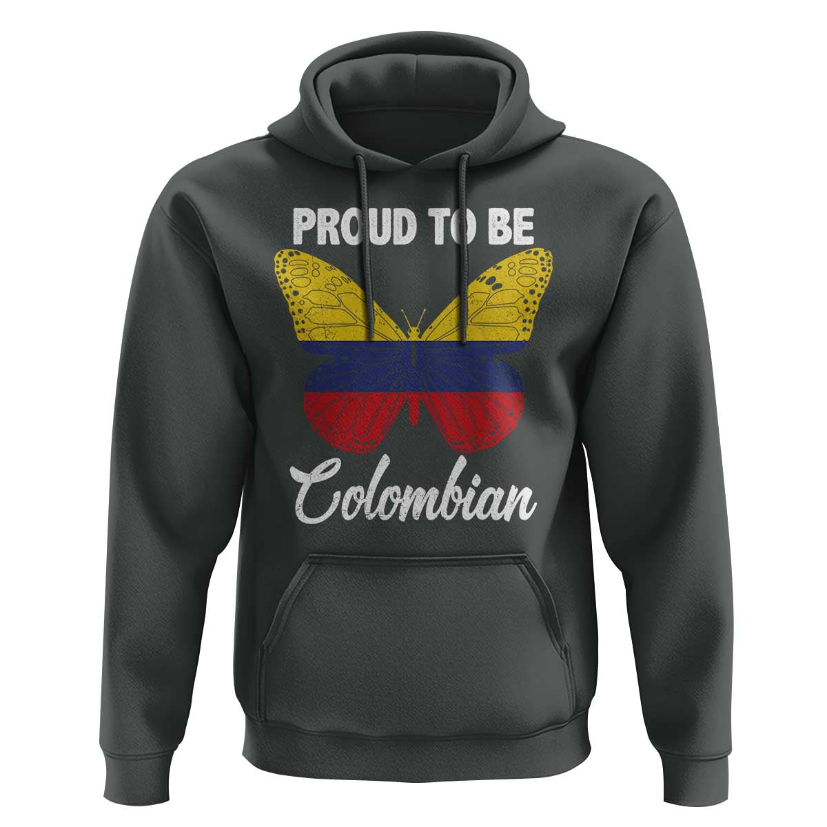 Colombia Pride Hoodie Proud To Be Colombian Butterfly - Wonder Print Shop