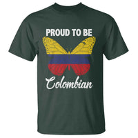 Colombia Pride T Shirt Proud To Be Colombian Butterfly - Wonder Print Shop