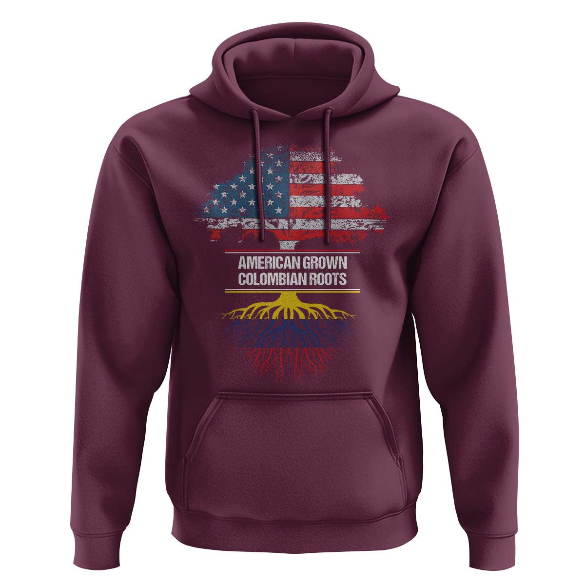 Colombian American Hoodie American Grown with Colombian Roots - Wonder Print Shop