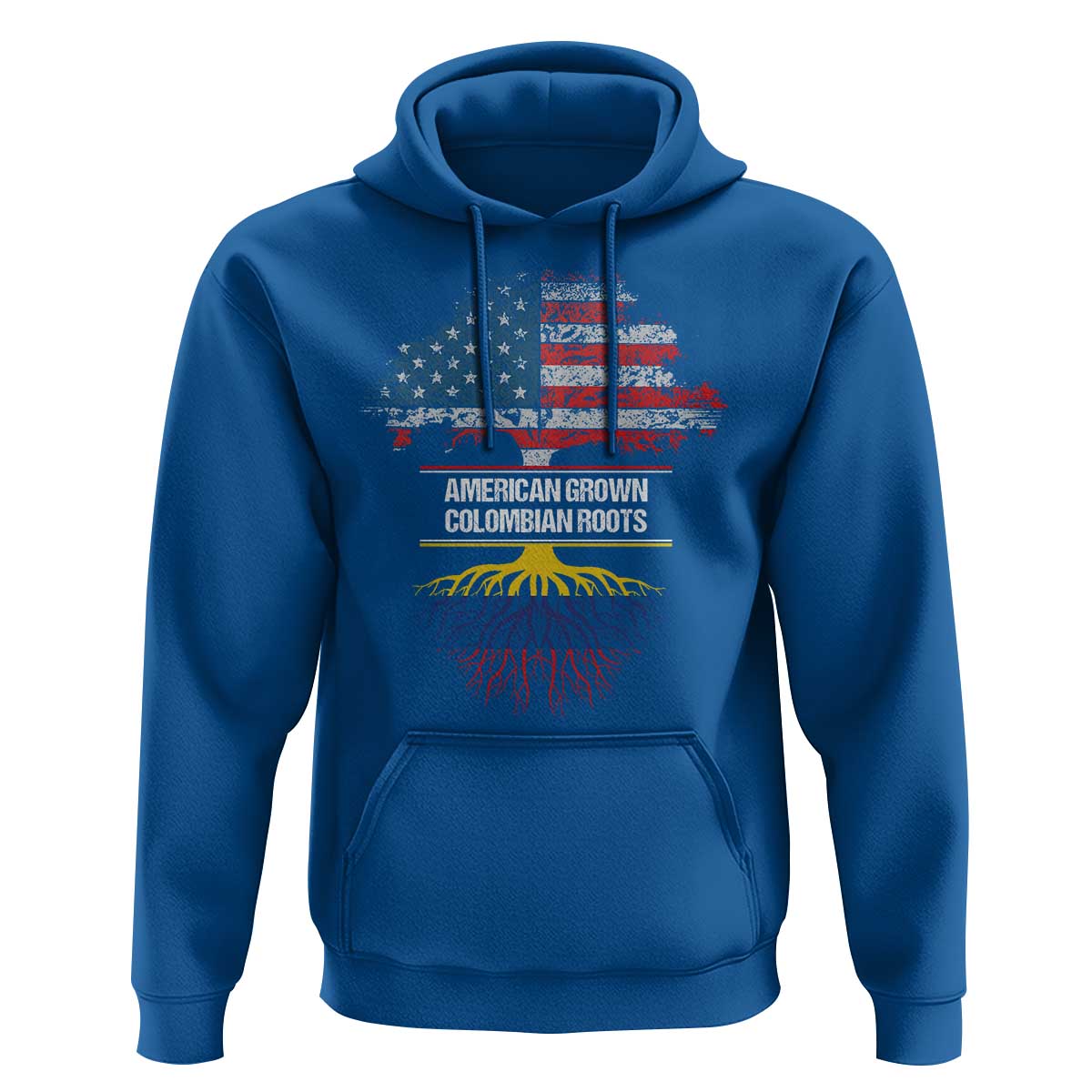 Colombian American Hoodie American Grown with Colombian Roots - Wonder Print Shop
