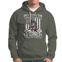 Female Veteran Hoodie There Was A Woman Who Served In The Military Combat Boots Dog Tags - Wonder Print Shop
