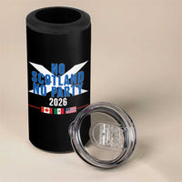 No Scotland No Party 2026 Saltire Flag 4 in 1 Can Cooler Tumbler Game Day Soccer Fans Football Tournament