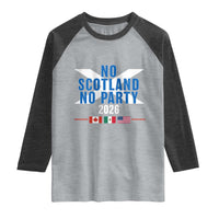 No Scotland No Party 2026 Saltire Flag Raglan Shirt Game Day Soccer Fans Football Tournament