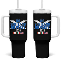 No Scotland No Party 2026 Saltire Flag Tumbler With Handle Game Day Soccer Fans Football Tournament