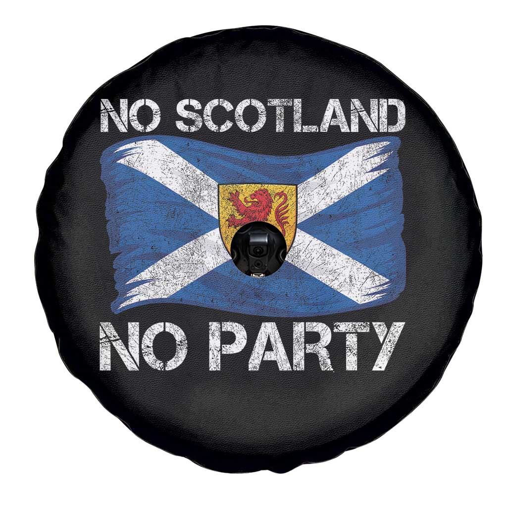 No Scotland No Party Saltire Flag Lion Rampant Crest Spare Tire Cover Game Day Soccer Fans Football Tournament