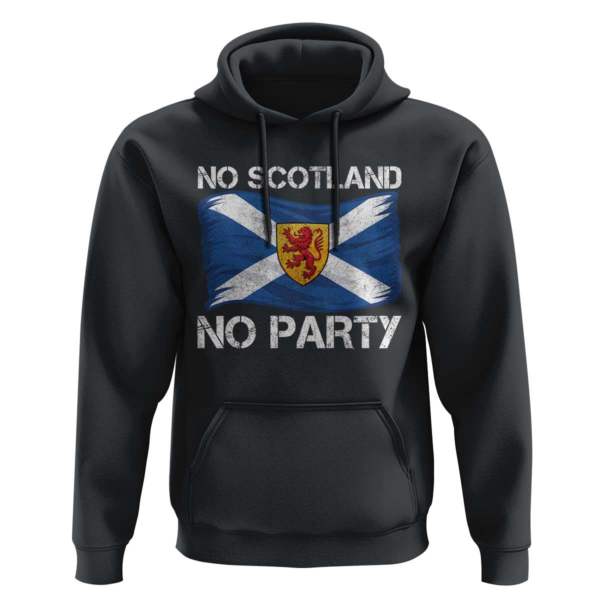 No Scotland No Party Saltire Flag Lion Rampant Crest Hoodie Game Day Soccer Fans Football Tournament