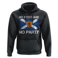 No Scotland No Party Saltire Flag Lion Rampant Crest Hoodie Game Day Soccer Fans Football Tournament