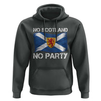 No Scotland No Party Saltire Flag Lion Rampant Crest Hoodie Game Day Soccer Fans Football Tournament