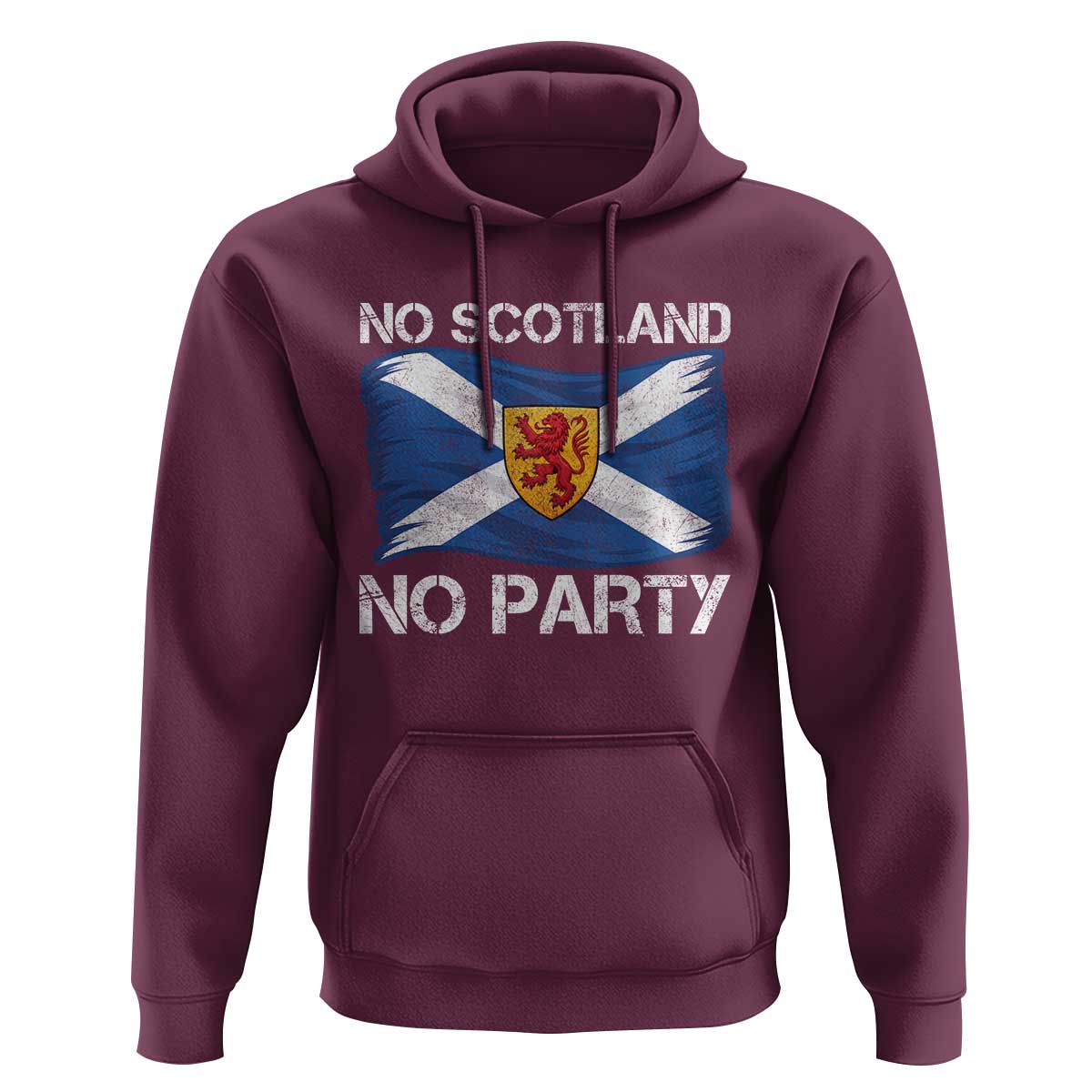 No Scotland No Party Saltire Flag Lion Rampant Crest Hoodie Game Day Soccer Fans Football Tournament