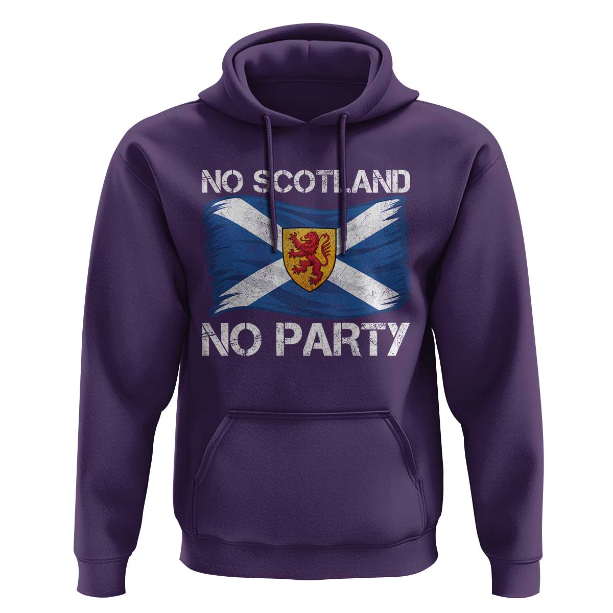 No Scotland No Party Saltire Flag Lion Rampant Crest Hoodie Game Day Soccer Fans Football Tournament