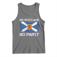 No Scotland No Party Saltire Flag Lion Rampant Crest Tank Top Game Day Soccer Fans Football Tournament