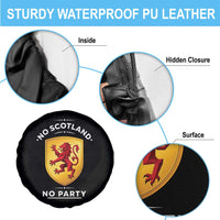 No Scotland No Party Gold Heraldic Shield Red Lion Rampant Spare Tire Cover Game Day Soccer Fans Football Tournament
