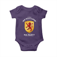 No Scotland No Party Gold Heraldic Shield Red Lion Rampant Baby Onesie Game Day Soccer Fans Football Tournament