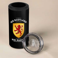 No Scotland No Party Gold Heraldic Shield Red Lion Rampant 4 in 1 Can Cooler Tumbler Game Day Soccer Fans Football Tournament