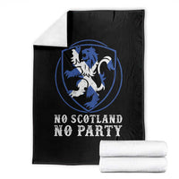 No Scotland No Party Distressed Shield Saltire Cross Throw Blanket Vintage Football Fans Game Day