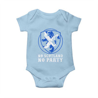No Scotland No Party Distressed Shield Saltire Cross Baby Onesie Vintage Football Fans Game Day