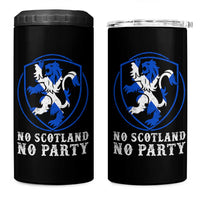 No Scotland No Party Distressed Shield Saltire Cross 4 in 1 Can Cooler Tumbler Vintage Football Fans Game Day