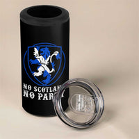 No Scotland No Party Distressed Shield Saltire Cross 4 in 1 Can Cooler Tumbler Vintage Football Fans Game Day
