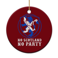 No Scotland No Party Distressed Shield Saltire Cross Ceramic Ornament Vintage Football Fans Game Day