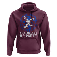 No Scotland No Party Distressed Shield Saltire Cross Hoodie Vintage Football Fans Game Day