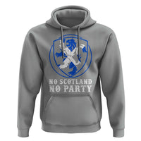 No Scotland No Party Distressed Shield Saltire Cross Hoodie Vintage Football Fans Game Day