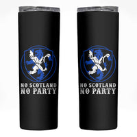 No Scotland No Party Distressed Shield Saltire Cross Skinny Tumbler Vintage Football Fans Game Day