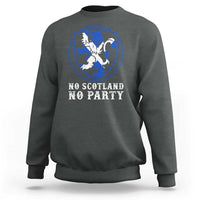 No Scotland No Party Distressed Shield Saltire Cross Sweatshirt Vintage Football Fans Game Day