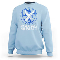 No Scotland No Party Distressed Shield Saltire Cross Sweatshirt Vintage Football Fans Game Day