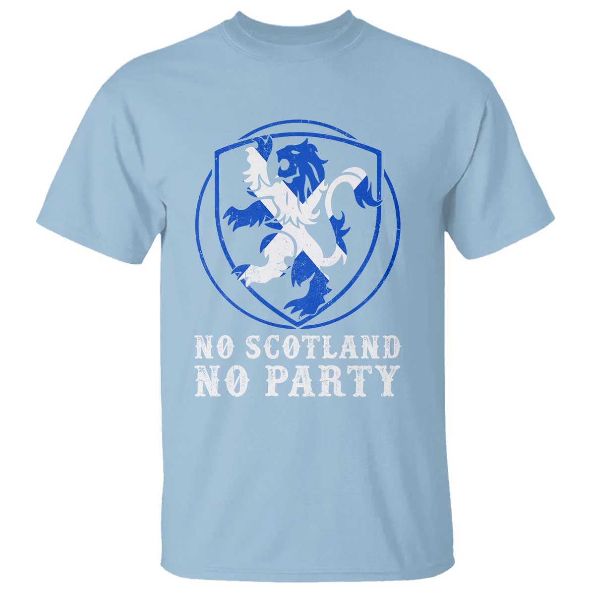 No Scotland No Party Distressed Shield Saltire Cross T Shirt Vintage Football Fans Game Day