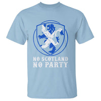 No Scotland No Party Distressed Shield Saltire Cross T Shirt Vintage Football Fans Game Day