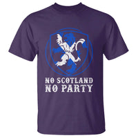 No Scotland No Party Distressed Shield Saltire Cross T Shirt Vintage Football Fans Game Day