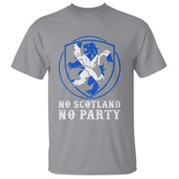 No Scotland No Party Distressed Shield Saltire Cross T Shirt Vintage Football Fans Game Day
