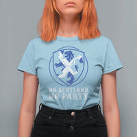 No Scotland No Party Distressed Shield Saltire Cross T Shirt For Women Vintage Football Fans Game Day