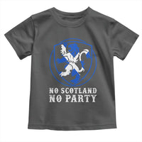 No Scotland No Party Distressed Shield Saltire Cross Toddler T Shirt Vintage Football Fans Game Day