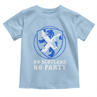 No Scotland No Party Distressed Shield Saltire Cross Toddler T Shirt Vintage Football Fans Game Day