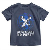 No Scotland No Party Distressed Shield Saltire Cross Toddler T Shirt Vintage Football Fans Game Day
