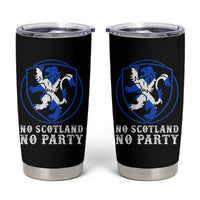 No Scotland No Party Distressed Shield Saltire Cross Tumbler Cup Vintage Football Fans Game Day
