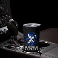 No Scotland No Party Distressed Shield Saltire Cross Tumbler Cup Vintage Football Fans Game Day