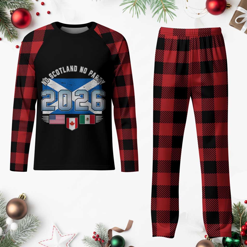 No Scotland No Party 2026 North American Football Tournament Plaid Pajama Set Game Day Soccer Fans
