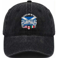 No Scotland No Party 2026 North American Football Tournament Washed Cotton Baseball Cap Game Day Soccer Fans